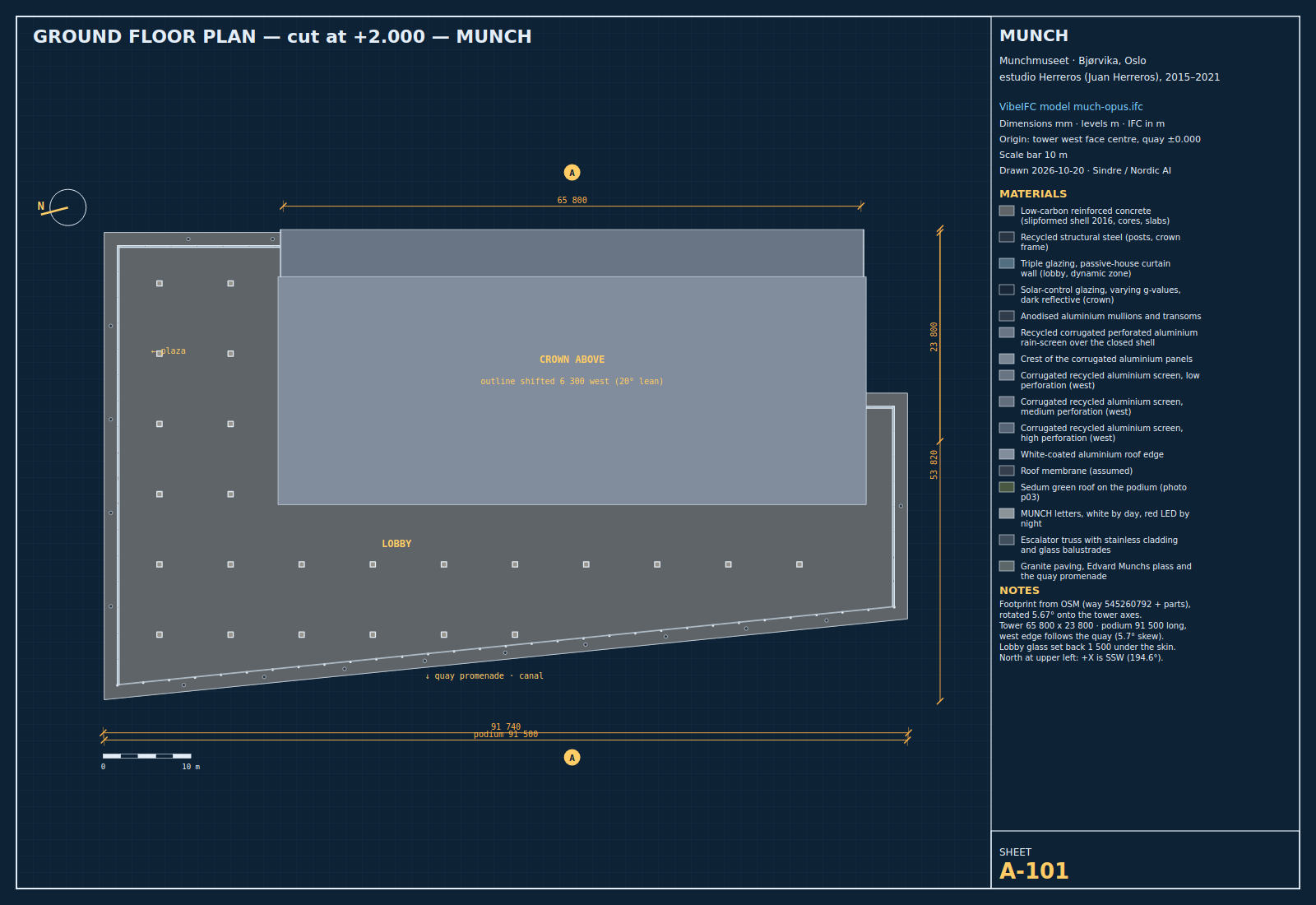 Sheet A-101 ground floor plan